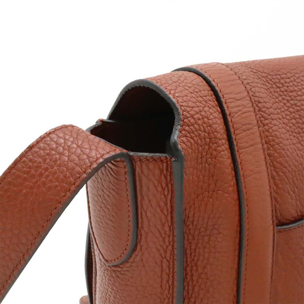 HERMES Steve Caporal 27 Shoulder Bag Handbag Togo Leather Sienne Terracotta □... - Picture 5 of 10